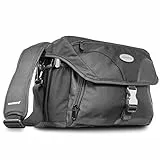 Mantona Neolit II SLR-Kameratasche schwarz, Fototasche wasserabweisend mit Regenschutz, Kamera Umhängetasche mit viel Stauraum & individuell einteilbar, Fotoapparat Tasche mit Tragegurt