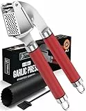 ORBLUE knoblauchpresse edelstahl [Premium] – knoblauch presse Professionelle Qualität, leicht zu reinigen - Garlic Press & Crusher