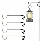Zasvec Camping Laternenhalter 4 Stück Laternenhaken für Camping Zeltstangen Haken Camping Zelt Lampenbüge Mehrzweck Haken Aufhänger für Lampenbüge für Camping und Garten