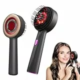 WingFly Kopfmassagegerät Elektrisch, 2-in-1 Kopfhaut Massagebürste Elektrisch und Haaröl Applikator, 3 Modi Elektrische Haarbürste mit Rotlicht Serum-Flüssigkeitskabine, 360° Knetmassage (Grau)