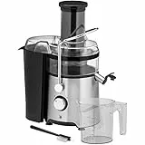WMF Kult X Entsafter elektrisch Obst Gemüse aus Edelstahl, 500W, Saftmaschine, Slow Juicer für große Fruchtstücke, Saftkrug 1,2l, Schaumfilter, 2 Geschwindigkeitsstufen, edelstahl matt