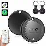 Air Tracker Smart Tags Android, Bluetooth Schlüsselfinder Kompatibel mit Google ”Find Hub”, Tracker Tagg Android Key Finder Batterie Wechselbar für Gepäck/Koffer/Taschen (schwarz, 2 pcs)