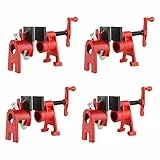 AMIGOB 4 Pcs Rohr-Schraubzwinge, 3/4 Zoll Rohrklemmen mit Schutzfunktion, Schnellspanner Clamp, Schlauchschellen, Korpuszwinge＆Holzklemmensatz für Holzbearbeitung, Schlauch, Rohr, Kabel (Matt)