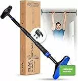 ELANI – Klimmzugstange für Wandmontage 115-140 cm - ohne Bohren - mit sicherem Halt & Wasserwaage - Pull Up Bar Flur | Klimmzugstange Decke & Reckstange Indoor, Pullup Bar für Klimmzüge