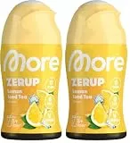 MORE Zerup, Lemon Iced Tea, 65 ml, für bis zu 8 l Fertiggetränk, zuckerfreier Sirup mit echten Fruchtextrakten, vegan, zero Kalorien - made in Germany (Packung mit 2)