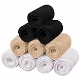 SATINIOR 10 Stück Baumwolle BH Einlagen Damen Rechteckig 3 Lagige Unterbrust Schwitzschutz Einlage (Weiß Schwarz Beige, M)