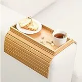 Sofa Tablett Sofatablett Armlehne Sofa Armlehnenablage Sofaablage Tisch für Couch Sofa Armlehne Tablett Tisch Anti-Rutsch Sofatisch Couch Getränkehalter für Snacks, Handy, Steuerung, Tassen, faltbar