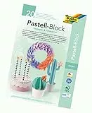 folia 678 - Pastell Block mit je 10 Blatt Tonpapier und Fotokarton, DIN A4, farbig sortiert - die ideale Grundlage für vielfältige Bastelarbeiten