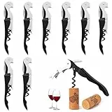 8 Stück Kellnermesser, 3-in-1 Flaschenöffner, Korkenzieher Edelstahl, Weinöffner für Sommeliers, Kellner und Barkeeper, Bieröffner und Folienschneider Set