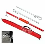 GEARMONSTER Abschleppstange 3-TLG 3T, Abschlepphilfe Schleppstange aus Stahl mit Warnfarbe, Fähnchen, Dämpfer und Tasche, 195cm