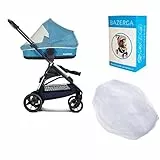 BAZERGA Moskitonetz für Kinderwagen, Insektenschutz für Kinderwagen, Cosy, Babyschale, Autositz, Wiegen, tragbar und langlebig, bietet umfassenden Schutz für unser Kind (weiß)