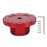 Lenkrad-Adapterplatte, Aluminium-Rennwagen-Gaming-Lenkrad, Professioneller Adapter für Thrustmaster T300 T500 TS PC TS XW (Rot)