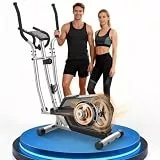 Neezee Crosstrainer für Zuhause mit Bluetooth-App,16-Stufiger Widerstandsstufen,6 kg Magnetischem Schwungrad,Ellipsentrainer mit LCD-Monitor,Pulssensor,Flaschenhalter-Gerätehalterung