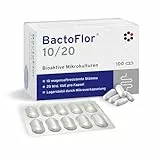 BactoFlor® 10/20 - Probiotika für Darmkur hochdosiert 100 Kapseln - Darmbakterien zur Darmsanierung & Darmflora Aufbau - 20 Bakterienstämme für den Darm - 2000 Mrd KBE/Pack. - laktosefrei, glutenfrei