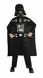 Star Wars Rubies Darth Vader Opp-Kostüm für Jungen oder Mädchen, Schwarz bedruckter Jumpsuit mit beiliegendem Umhang und Maske, offizielles Halloween-Kostüm, Weihnachten, Karneval und Geburtstag