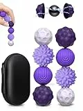 Willingood Silikon Magnetkugeln Fidget Toys, 8 Stück Magnetische Kugeln Sensorik Spielzeug, Tragbares Anti-Stress Spiel Ball, Stimming Sensory Toy für Kinder und Erwachsen (Lila)