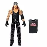 Mattel WWE Undertaker Actionfigur, Hauptkampf-Serie #161, ca. 15 cm große Superstar-Sammelfigur mit 14 Bewegungspunkten und lebensechtem Aussehen, JHH89