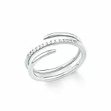 s.Oliver Damen-Ring 925 Silber rhodiniert Zirkonia weiß Gr. 52 (16.6) - 2018609