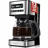 Taylor Swoden Filterkaffeemaschine 1,8L mit 24H Timer, Eiskaffee-Modus, 3-stufige Stärkeauswahl automatische Reinigung, Kaffeemaschine mit Glaskanne & Tropf-Stopp, Wiederverwendbarem Filter, Schwarz