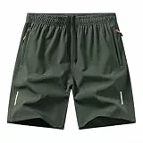 Ice Silk Herren-Shorts im geraden Stil für Sommer, Laufen, Fitness, Training, Fitnessstudio und lässige aktive Lifestyle-Kleidung (XL, Armeegrün)