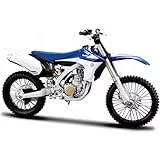 Bauer Spielwaren 2049744 Maisto Yamaha YZ450F: Originalgetreues Motorradmodell 1:12, mit beweglichem Ständer, Federung und frei rollenden Rädern, 17 cm, blau (5-13021), Mittel