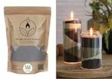 NaDeco Kerzensand mit Duft und Docht, 400g, in 7 Farben & Düfte, 400g, DIY Set | Duft-Wachsgranulat | Pflanzliches Kerzenwachs | Wiederverwendbar | Duftkerzen selber Machen, Farbe:Lavendel
