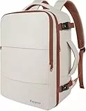 Taygeer Ryanair Handgepäck 40x30x20 Rucksack 24L, Reiserucksack Herren Damen, Handgepäck Rucksack Flugzeug mit Laptopfach 15,6 Zoll, Business, Uni, Reisen, leicht, Sandfarben