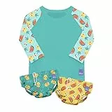 Bambino Mio, revolutionäres wiederverwendbares Schwimm-Set - 2 Schwimmwindeln und 1 Schwimmshirt für Babys und Kleinkinder, Sonnenschutz LSF40+