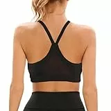 Sport-BH für Damen, Y-Cross-Back, gepolsterter Träger-Sport-BH, mittelstarker Halt, Workout-Yoga-BH mit abnehmbaren Körbchen