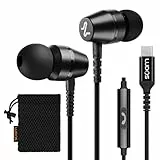 LUDOS OMNITONE USB C Kopfhörer, 5 Jahre Garantie für iPhone 17 16 15 Pro Max Plus Air Samsung Galaxy S24 S23 Ultra S22 S21 FE S20 A53 A54, USB Typ C Ohrhörer mit Mikrofon In-Ear mit Kabel für iPad