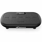MERACH Leistungsstarke Vibrationsplatte für Workout und Shaping, 13 mm große Amplitude, 200 kg Gewichtskapazität, Silikonpedal, Integrierter Bluetooth-Lautsprecher (Schwarz)