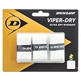 Dunlop Unisex Viperdry Overgrip Griffband, Weiß, 3 Stück