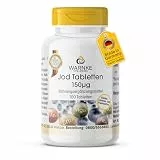 Jod Tabletten - 150µg Jod pro Tablette - 100 Tabletten - schluckfreundlich - hochdosiert & vegan - aus Kaliumjodid | Warnke Vitalstoffe - Deutsche Apothekenqualität