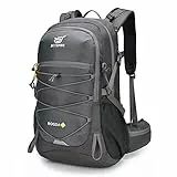 SKYSPER Wanderrucksack 35L Camping Backpack mit Rückenbelüftung Trekkingrucksack aus atmungsaktivem 3D Air Mesh Polyester Camping Outdoor Wandern Rucksack