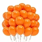 100 Stück Luftballons Orange,12 Zoll Latex Helium Luftballons,Ballons Oranges für Geburtstagsfeier Babyparty Hochzeit Halloween Valentinstag Dekoration
