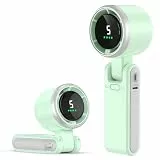 KARFUN Handventilator, 180° Faltbarer Tragbarer Mini Ventilator, 12000r/min Tischventilator, 12m/s Leistungsstarker Luftstrom mit Turbo, 8h Stunden Akkulaufzeit Ventilator für Büro, Outdoor