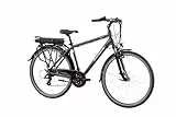 F.lli Schiano E-Ride, E Bike Trekking 28 Zoll, 36V 10.4Ah Abnehmbarer Akku, Motor 250W 40Nm, Trekking EBike für Herren, Schwarz