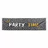 Boland 50353 - Banner aus Polyester Party Time, 50 x 180 cm, Partydekoration, Dekoration für Silvester oder Geburtstag