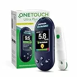 OneTouch Ultra Plus Reflect® Blutzuckermessgerät (mmol/L) I 1 Messgerät, 10 Teststreifen, 10 Lanzetten, 1 Stechhilfe & 1 Etui | Stiftung Warentest SEHR GUT (1,5)