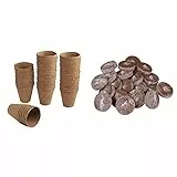 Windhager Anzucht-Töpfe & Anzuchtquelltabs, Quelltabs, Kokos-Quelltabletten zur Anzucht von Stecklingen, Aussaaterde, Kokoserde gepresst, torffrei, 100 Stück, 3,5 cm, 04342, Braun