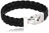 Tommy Hilfiger Jewelry Herren-Armband Men's Casual Edelstahl Leder 20.5 cm-2700872