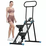 HXD-ERGO Stair Stepper für Zuhause, Folding Kompakt Stairmaster, Verstellbare Griffe Treppensteiger Fitnessgerät, Home Gym Ganzkörpertraining, Po Formen