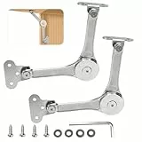 2 Stück Klappenhalter mit Arretierung, Anschlag in Jedem Winkel Klappenhalter für Möbel, Klappenbeschlag mit Schrauben und Inbusschlüssel für Türen, Küchenschränke, Holzkisten, Klappbetten