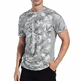 MEETWEE Rashguard Herren, Sportshirt Kurzarm UV Schutz Shirt UPF 50+ Funktionsshirt Atmungsaktiv Rash Vest für Outdoor Running Sports