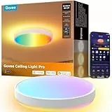 Govee Deckenlampe RGBIC 48.5W, Smart Led Deckenleuchte 4300lm Kompatibel mit Matter, Alexa & Google Assistant, Deckenlampe Led Ø38cm Lamp Dimmbar mit Hintergrundbeleuchtung für Wohnzimmer Schlafzimmer