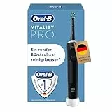 Oral-B Vitality Pro Elektrische Zahnbürste — Electric Toothbrush, Inkl. 1 Aufsteckbürste — 3 Putzmodi für Zahnpflege, Zahnbürste Elektrisch, Designed by Braun, Schwarz