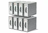 LAMU 8 Stück Bettwäsche Organizer mit Sichtfenster und Etikett, faltbare Aufbewahrungsbox für Bettlaken, Stoff-Aufbewahrung für Bettdeckenbezüge, Kissenbezüge, Queen & King Size, grau