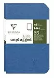 Clairefontaine 734184C - Age Bag DUO Set aus 2 Notizheften 9x14cm , geheftet, 48 Blatt 90g, blanko Blau, 1 Set