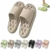 Baumme Ergonomische, Ultraweiche, Schnelltrocknende Hausschuhe, Orthopädische Slipper, Dicke Sohle Komfort, Rutschfester Atmungsaktive Sohle (Khaki,41)