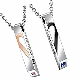 OIDEA 2 Stück Edelstahl Pärchen Kette (Her King His Queen Kette)